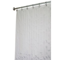 Interdesign Pin Tuck Stall Size Shower Curtain, White, 54 Inches X 78 Inches