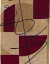 Area Rug 2x3 Rectangle Contemporary Burgundy Color - Surya Naya Rug from RugPal