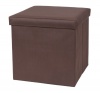 Creative Bath Fold-N-Store Ottoman, Brown