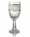 Truly spectacular, this footed crystal vase from Trump Home is elaborately cut, fluted and finished with bands of gleaming gold to evoke the historic Mar-a-Lago Club of Palm Beach.