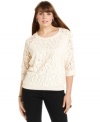 Lend a romantic feel to your look with Style&co.'s plus size sweater, fashioned from airy lace.