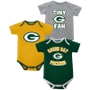 Newborn Green Bay Packers 3 Piece Creeper Set 0-3 Months