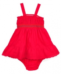 Guess Pretty Pinafore Dress with Diaper Cover (Sizes 12M - 24M) - fuchsia, 18 months