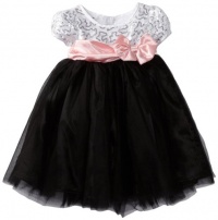 Blueberi Boulevard Baby-Girls Infant Special Occasion Silver Dress, Black, 18 Months