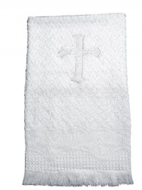 Lauren Madison boy-girl Unisex-Baby Christening Baptism Special occasion Embroidered Cross Blanket, White, One Size