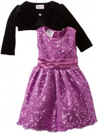 Blueberi Boulevard Baby Girls Infant Special Occasion Sequin Dress, Purple, 12 Months