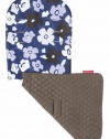 Maclaren Seat Liner, Poppies Crown Blue/Deep Taupe