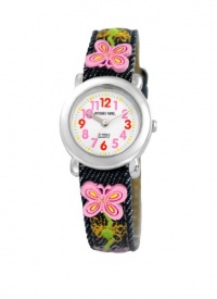 Jacques Farel Kids' HBBC5122R Butterfly Watch and Key Chain Gift Set