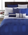 The blueprint for 5-star luxury. This Links Cobalt decorative pillow from Hotel Collection features a landscape of sophisticated pleats for an elegant appearance. Zipper Closure.