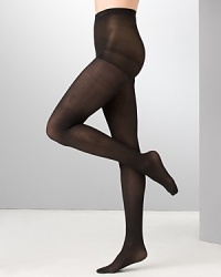 Hue ribbed opaque control top tights provide opaque coverage with a classic rib texture and slimming control panty. Style #U5654