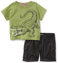 Kids Headquarters Baby-Boys Newborn Crocodile Short Set, Green, 6-9 Months