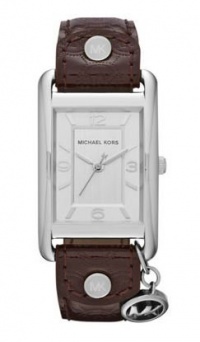 Michael Kors Taylor Silver Dial Brown Leather Ladies Watch MK2262