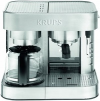 KRUPS XP604050 Automatic Pump Espresso Machine with Thermoblock system and Coffee Maker Combination, Die Cast