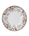 A tapestry of exotic florals, this Pashmina salad plate from Wedgwood offers a look of vintage grandeur and, in dishwasher-safe bone china, modern-day durability. With gold banding.