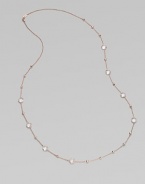 From the Rock Candy Collection. Circles of faceted clear quartz shimmer on an 18k gold and sterling silver chain finished in 18k rose goldplating.Clear quartz 18k gold and sterling silver with 18k rose goldplating Length, about 37 Lobster clasp Imported