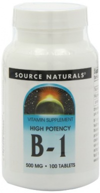 Source Naturals B-1 High Potency 500mg with Mag, 100 Tablets