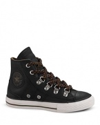 Boot up for fall! This updated sneaker adds hinged eyelets and two-tone woven laces for a seriously sturdy look.