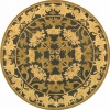 Safavieh AN541A Anatolia Collection 4-Feet Handmade Hand-Spun Wool Round Area Rug, Navy and Sage