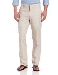 Cubavera Men's Linen Cotton Herringbone Textured Pant