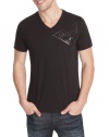 GUESS Basic V-Neck Triangle Logo Tee