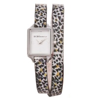 BCBGeneration Women's GL4155 Classic Mini Tank Double Wrap Animal Print Strap Watch