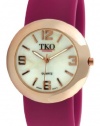 TKO ORLOGI Women's TK614-RWN Rose Gold Slap Metal Wine Watch