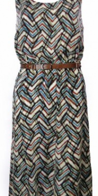 Calvin Klein Women's Belted Hi-Low Dress Multi Color