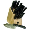 Ronco KN3005BLGEN Rocker 20-Piece Knife and Wooden Block Set