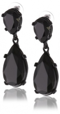 Kenneth Jay Lane Black and Jet Teardrop Earrings