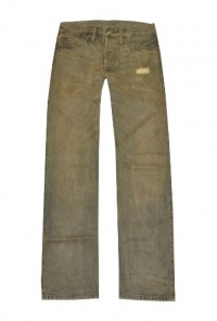 Double RL RRL by Ralph Lauren Men Straight Leg Distressed Jeans - Made in USA (28 x 30, Washed denim)