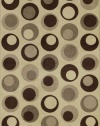 Dalyn Monterey Beige Rug Contemporary Circles 22 x 7' (MR111)