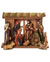 Away in the manger. Decorate your home with this comprehensive nativity scene to remind friends and family of the true meaning of the holiday season.