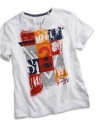 GUESS Kids Boys Little Boy Screen-Print Tee, WHITE (4)