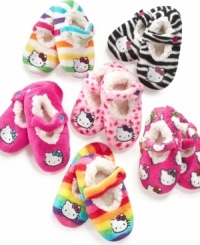 When she's tiptoeing around the house or sleeping over at a friend's, these fuzzy baba sock slippers from Hello Kitty keep her toes cute and cozy.