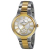 Philip Stein Signature Round White Dial Yellow Gold-pated Two Tone Unisex Watch 42TG-CWG-SSTG