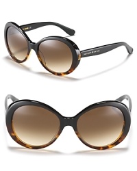 Fashion meets fun in these round oversized sunglasses with a playful gradient frame.