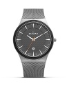 Skagen's titanium mesh watch has been crafted for a strong finish. This high-impact timepiece features advanced Japanese quartz movement, bringing form and function to your practical portfolio.