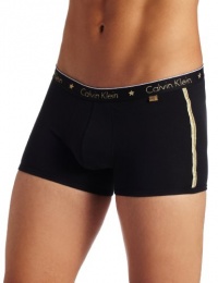 Calvin Klein Men's Ck One Cotton Low Rise Trunk, Black Body/Gold Star, Medium