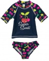 Carter's Toddler Two Piece Cherries Rash Guard Swimsuit 2t-4t (2t)