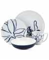 A fresh canvas for casual meals, the Artist Blue dinnerware set features fine porcelain brushed with navy blooms. Solid blue-and-white bowls lend stylish contrast to a pattern perfect for modern homes.