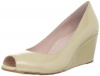 Taryn Rose Women's Kimberly Peep-Toe Pump,Sand Patent,6.5 M US