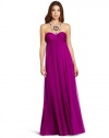 Adrianna Papell Women's Beaded Grecian Gown, Pansy, 4