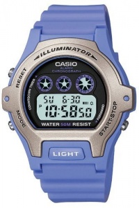 Casio Ladies Digital with Resin Strap Watch LW-202H-6AVEF