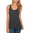 G by GUESS Sadie Striped Tank, GREY STEEL / JET BLACK (MEDIUM)