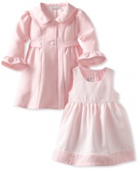 Bonnie Jean Girls 2-6X Coat Set, Pink, 2T