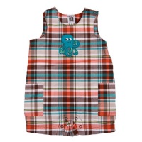 Carter's Boys Everyday Easy 'Squid' Plaid Romper