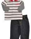 Calvin Klein Baby-boys Infant Stripes Polo Top with Jean