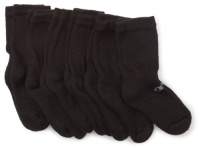 Champion Boys 8-20 Six Pack Crew Socks, Black, Medium