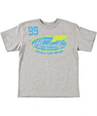 Akademiks Muscle Car Repair T-Shirt (Sizes 8 - 20) - gray, 14 - 16