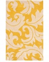 Safavieh Soho Collection SOH841A Handmade Gold and Ivory New Zealand Wool Area Rug, 5-Feet by 8-Feet